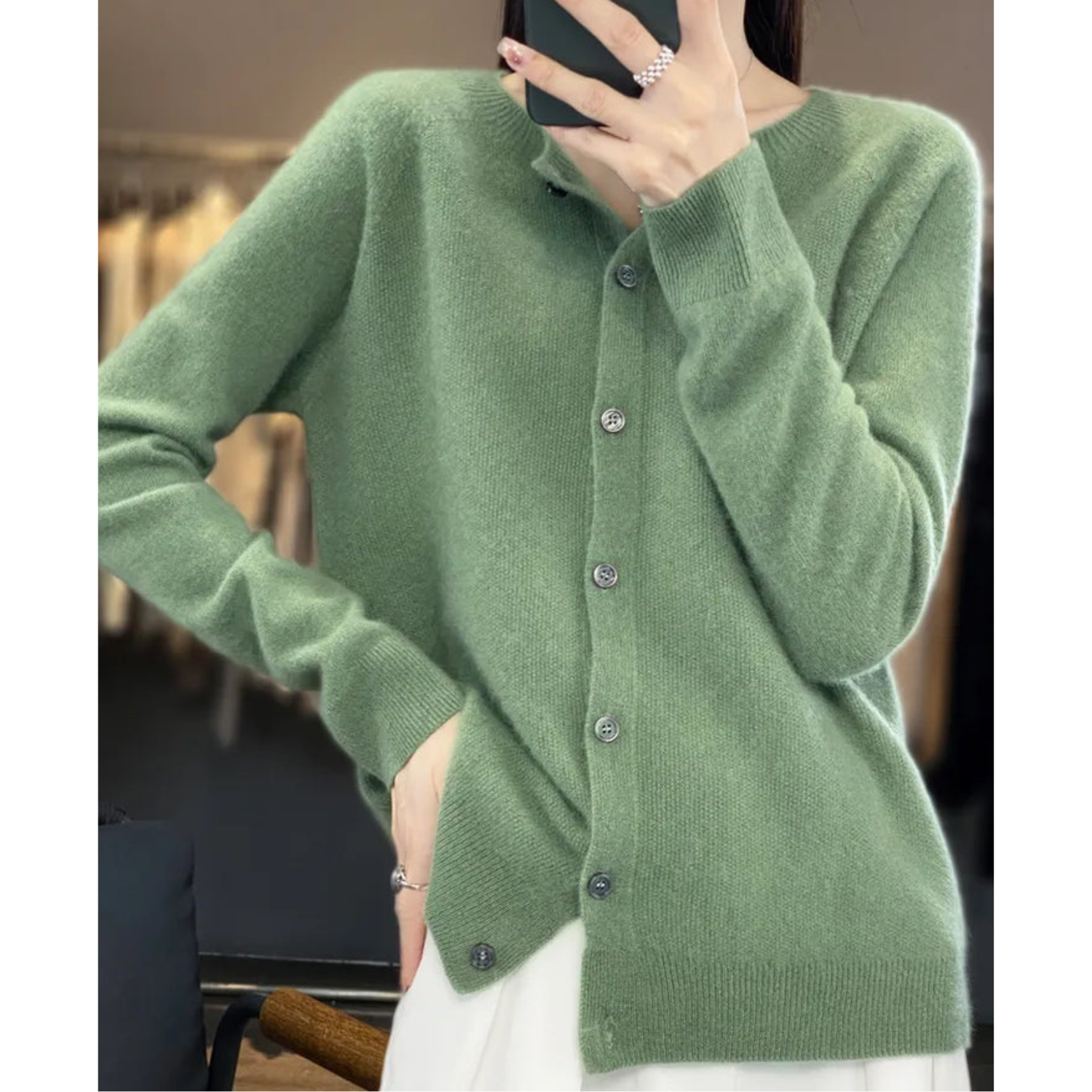 Women's Soft Knit Button-Up Cardigan