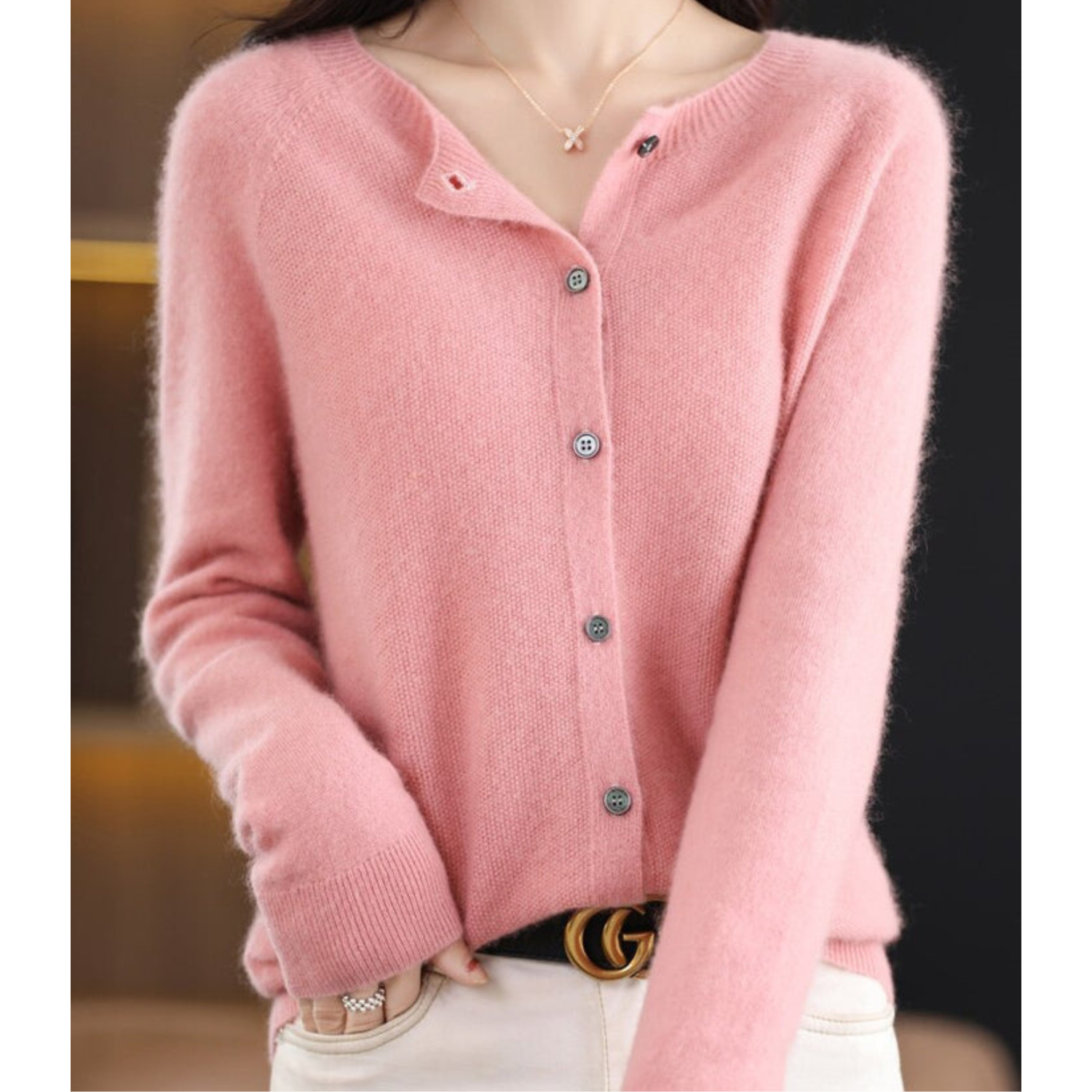 Women's Soft Knit Button-Up Cardigan