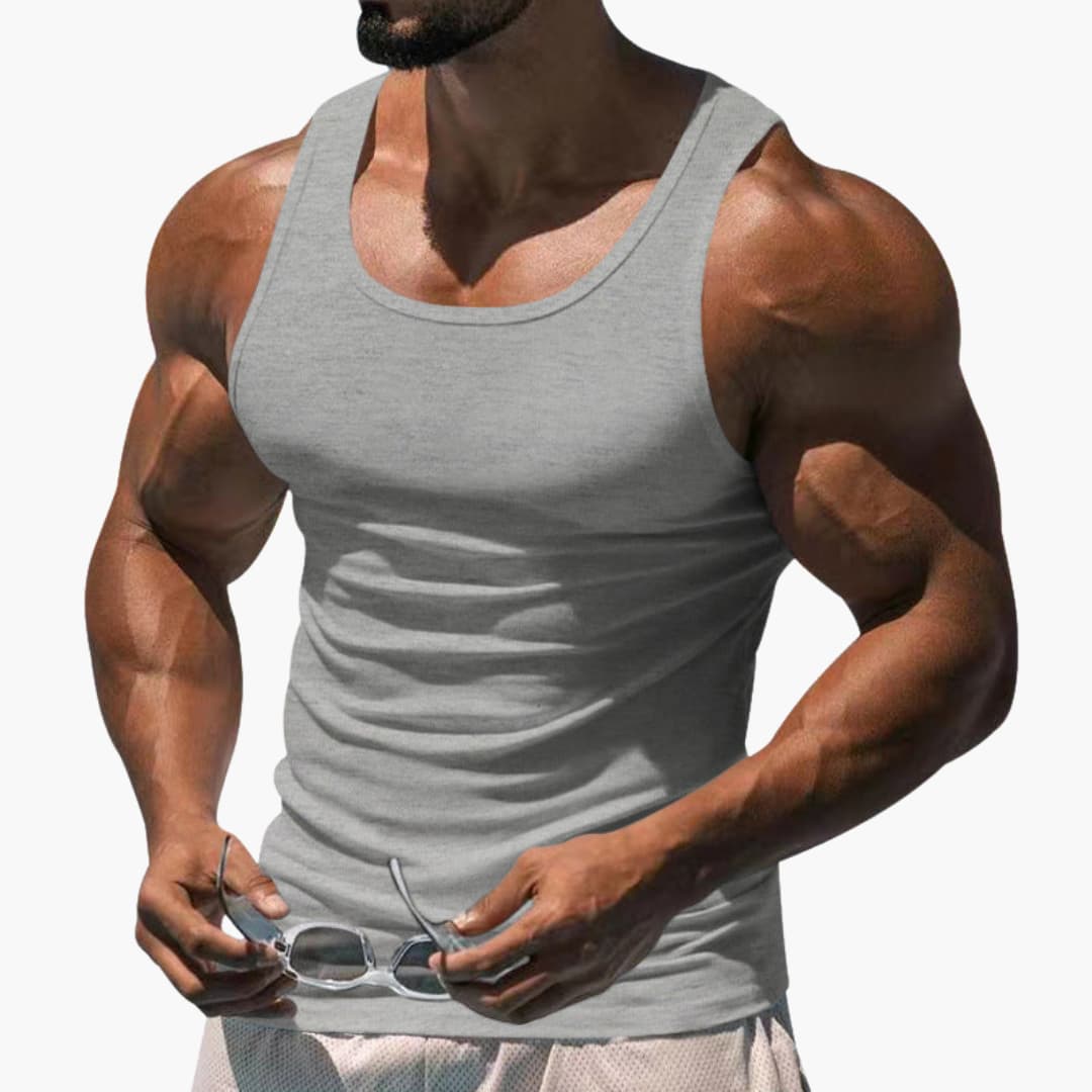 Athletic Tank Top with Round Neckline