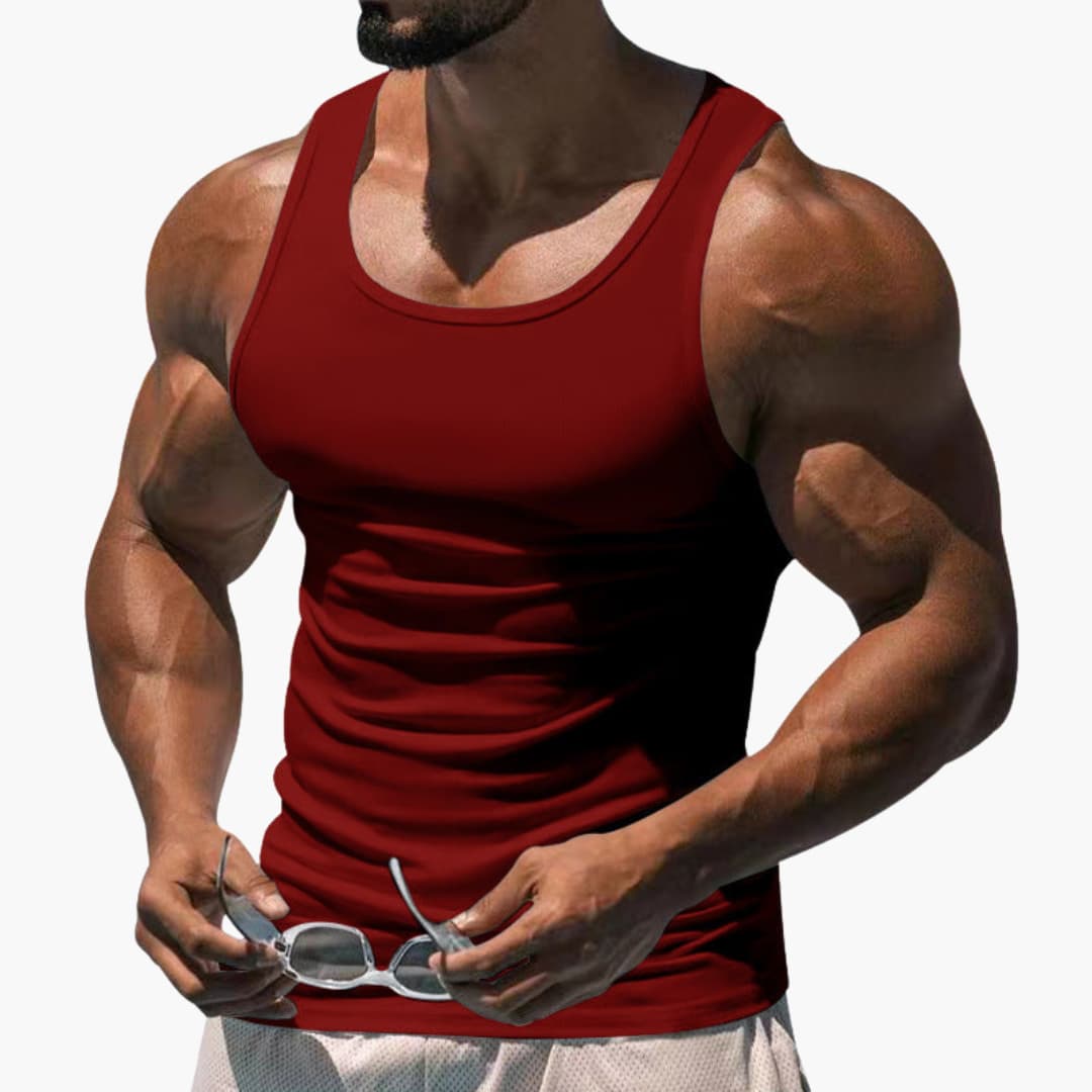 Athletic Tank Top with Round Neckline