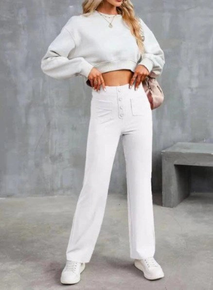 Women's High Waist Wide Leg Trousers