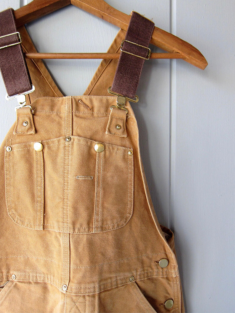 Canvas Dungarees with Adjustable Straps and Utility Pockets