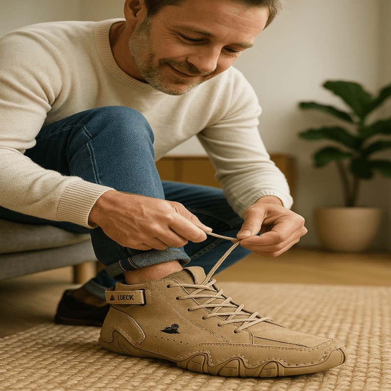 Men's Suede-Effect High Top Walking Shoes