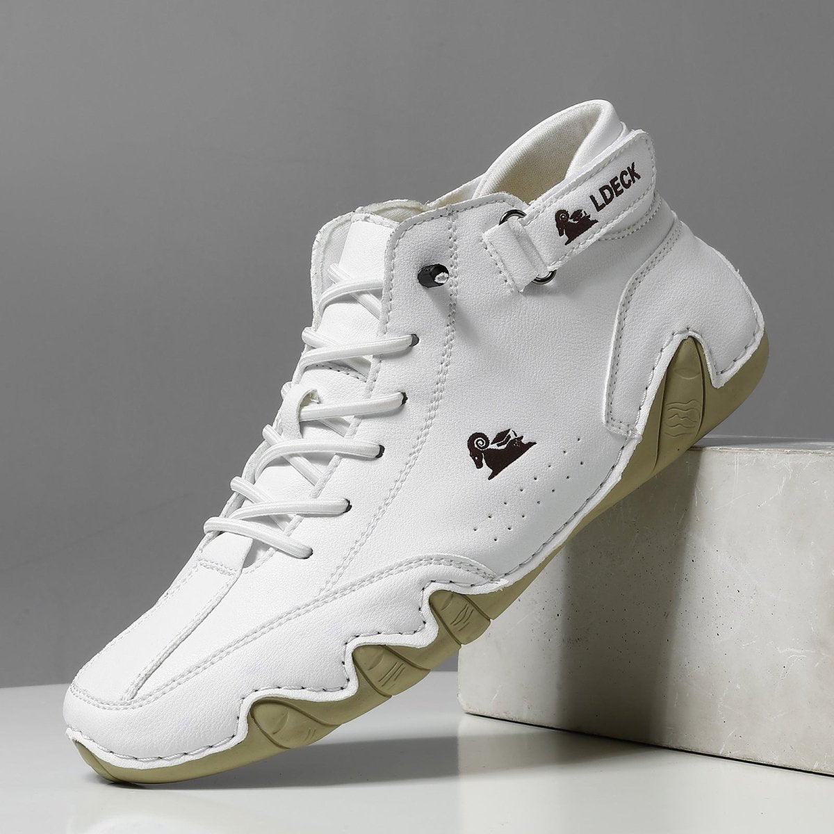 Men's Suede-Effect High Top Walking Shoes