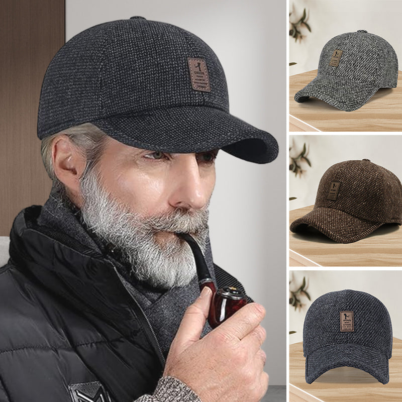 Casquette de baseball style tweed à visière incurvée