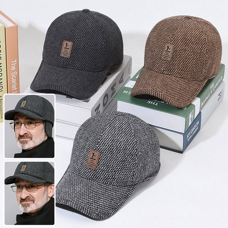 Casquette de baseball style tweed à visière incurvée