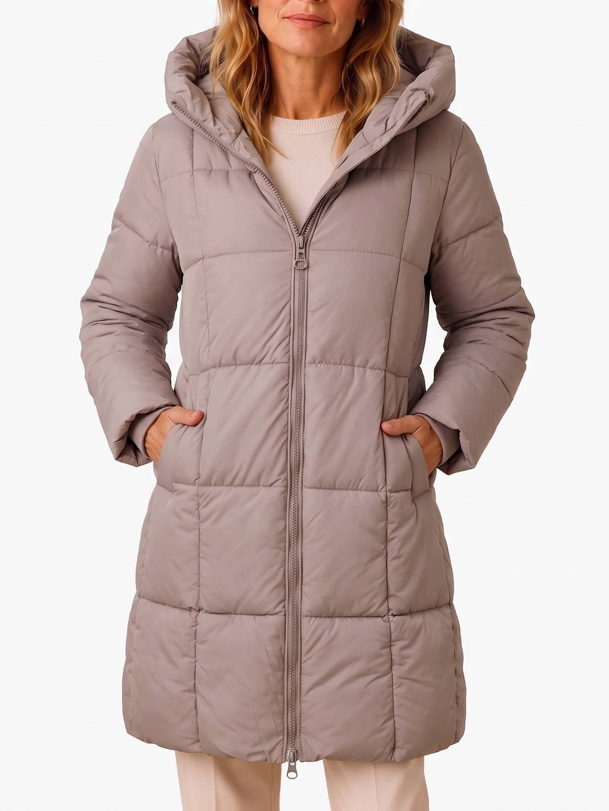 Women's Long Puffer Vest | Hooded Insulated Winter Coat