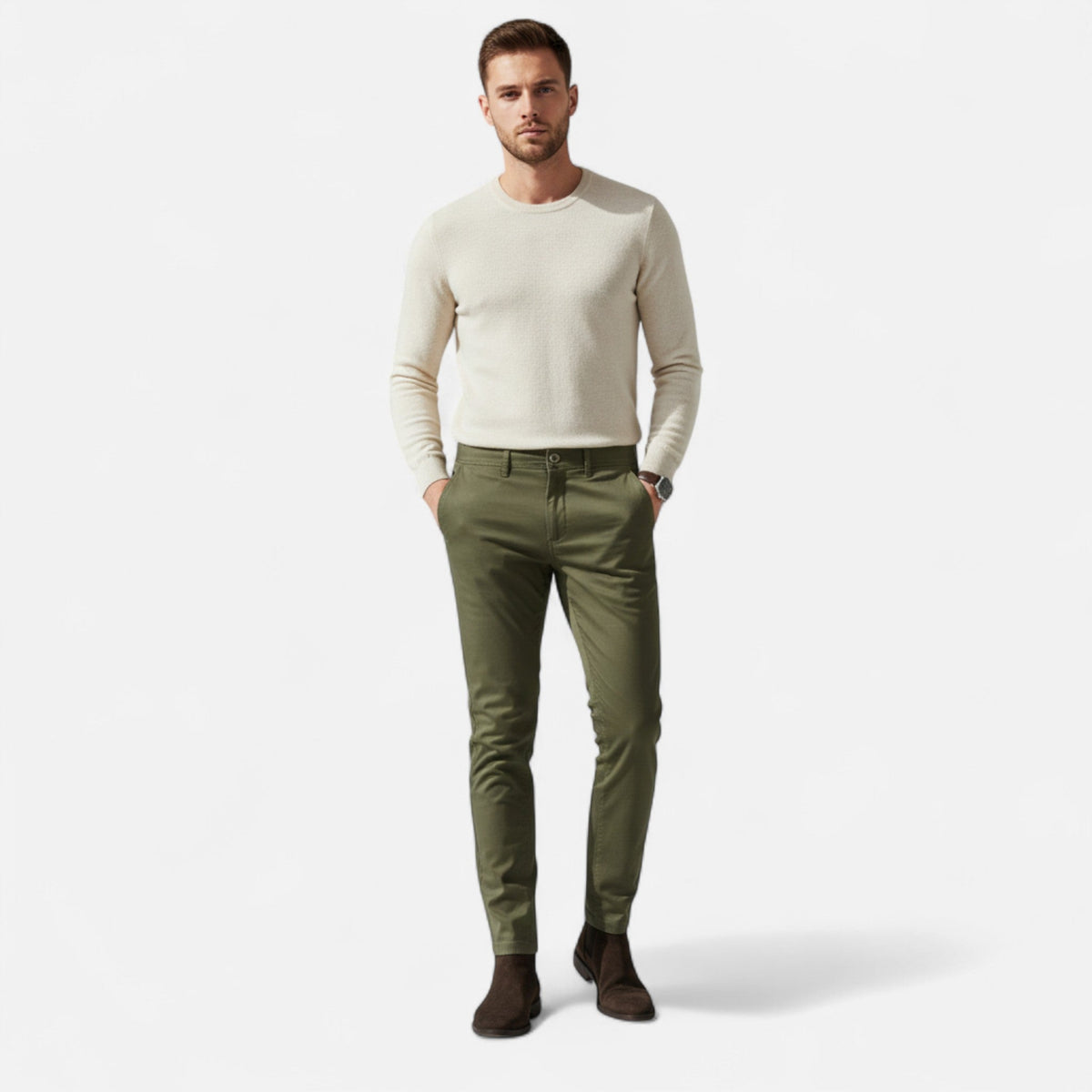 Men’s Slim Fit Chino Trousers
