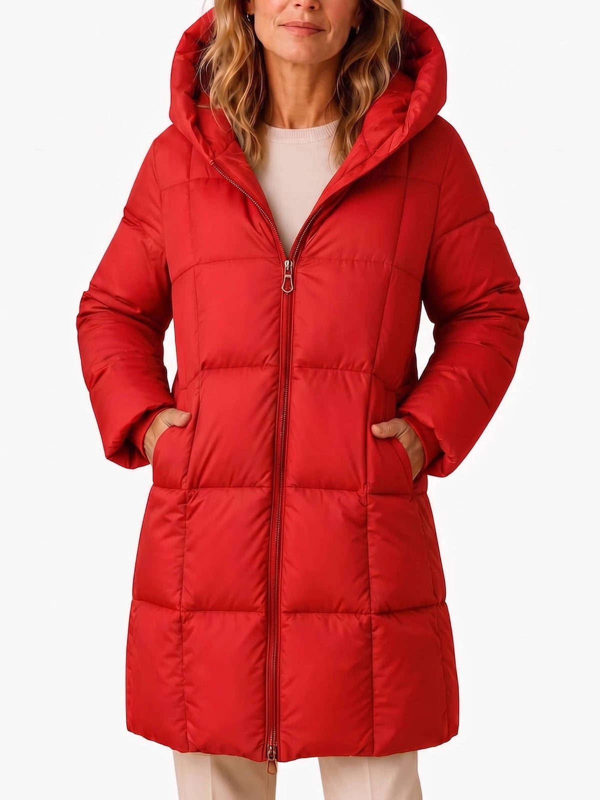 Women's Long Puffer Vest | Hooded Insulated Winter Coat
