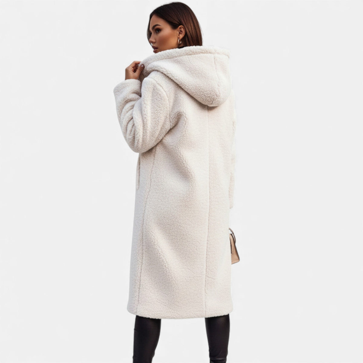 Women's Long Teddy Fleece Coat