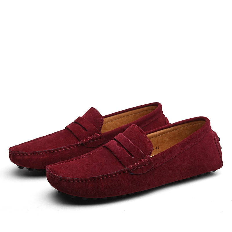 Mocassins homme en daim | chaussures de conduite à enfiler