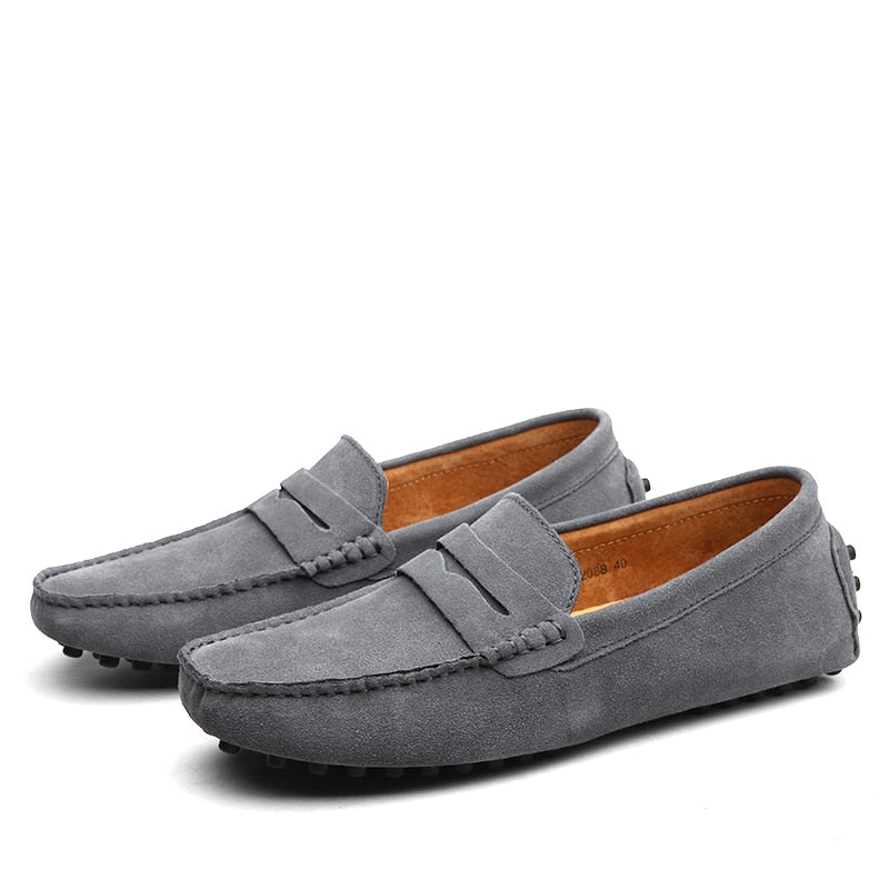 Mocassins homme en daim | chaussures de conduite à enfiler