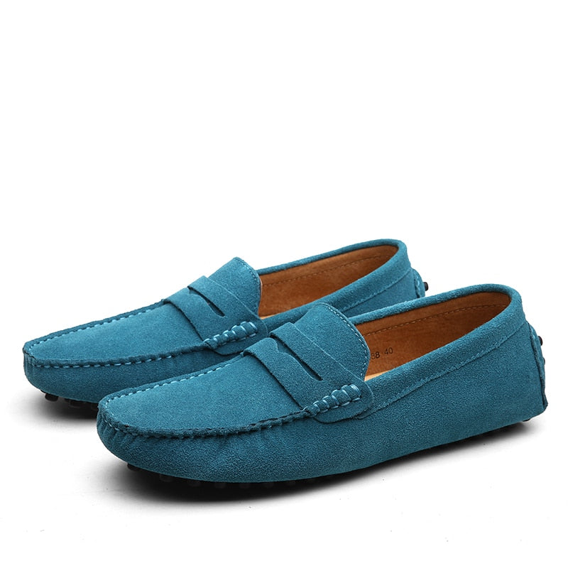 Mocassins homme en daim | chaussures de conduite à enfiler