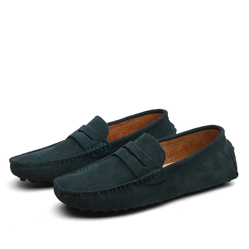 Mocassins homme en daim | chaussures de conduite à enfiler