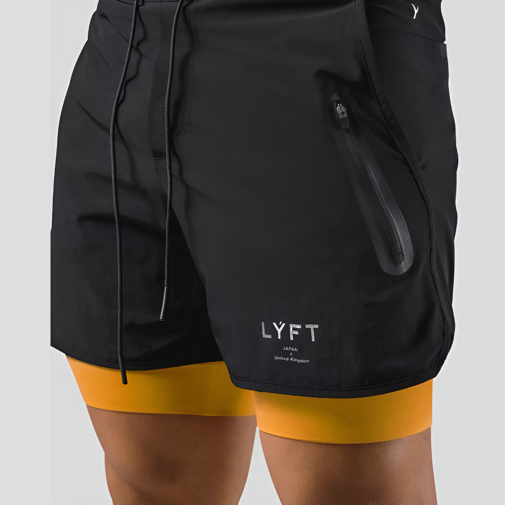 Men's 2-in-1 Running Shorts with Zip Pocket
