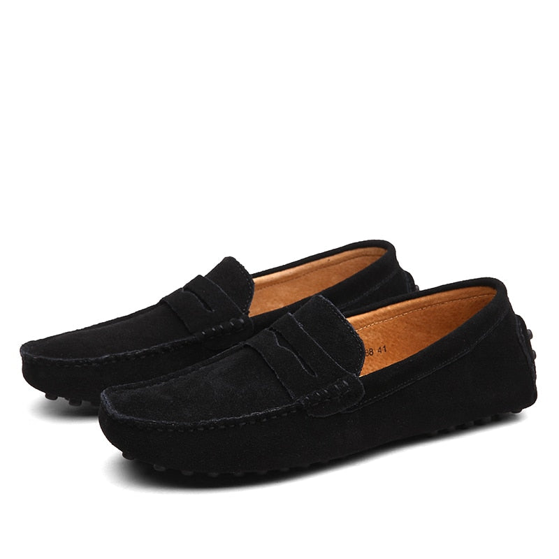 Mocassins homme en daim | chaussures de conduite à enfiler