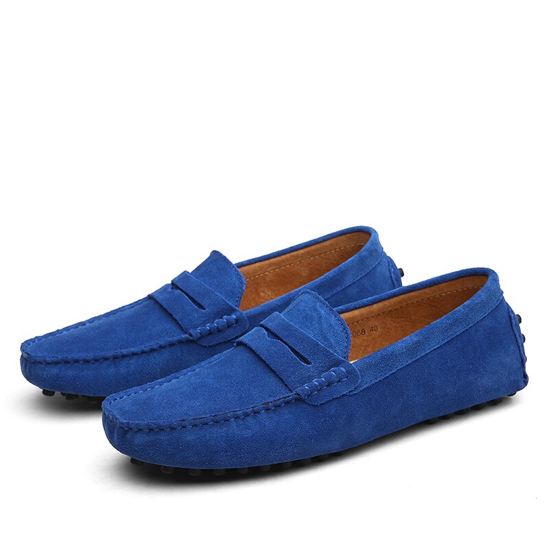 Mocassins homme en daim | chaussures de conduite à enfiler