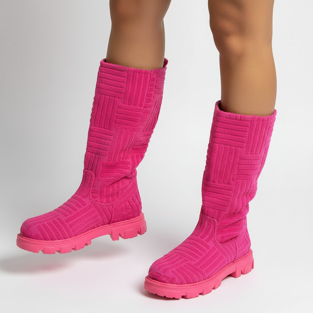 Bottes d'hiver pour femme doublées en fausse fourrure | Bottes de neige chaudes à la cheville