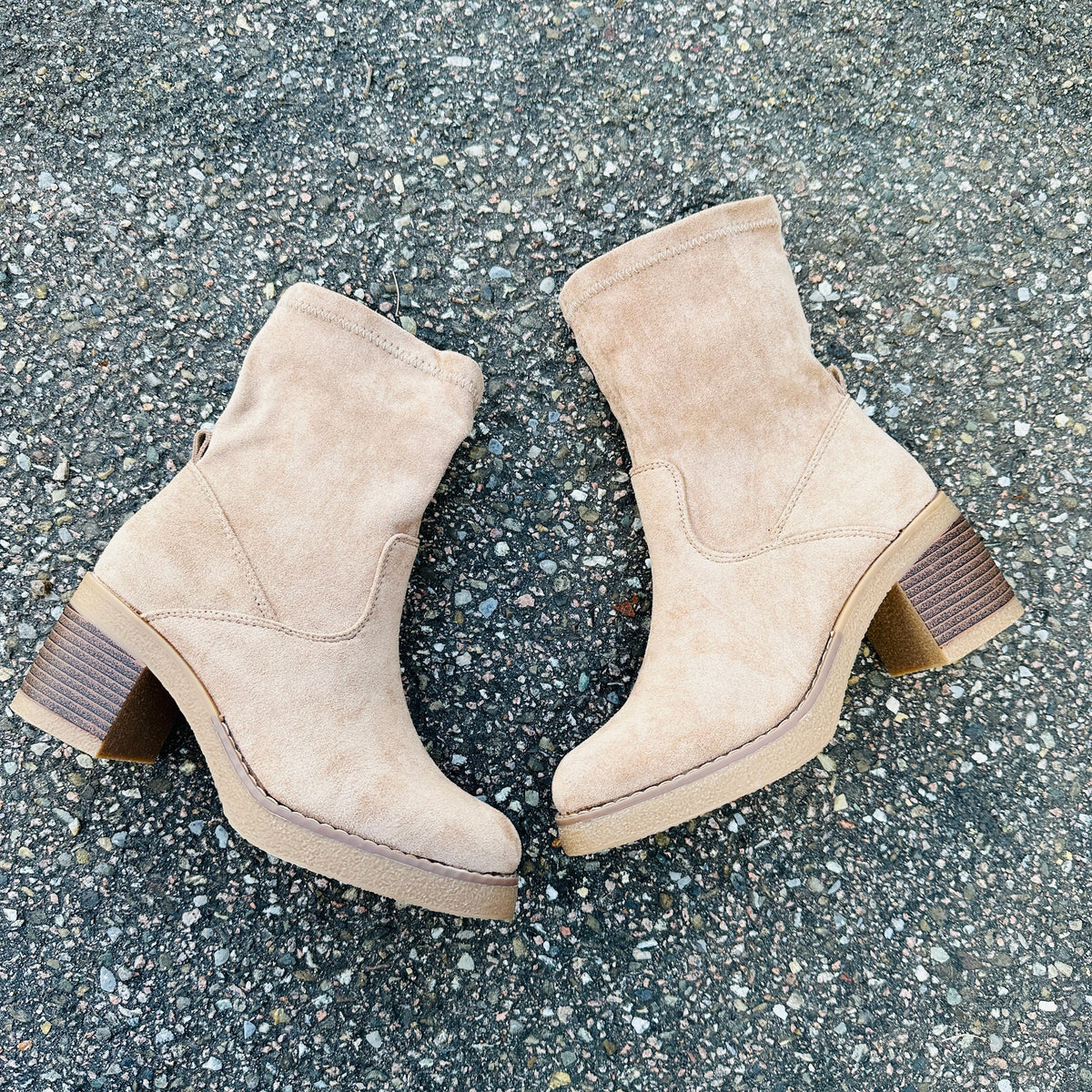 Women's Khaki Western Boots | Mid-Calf Cowboy Style