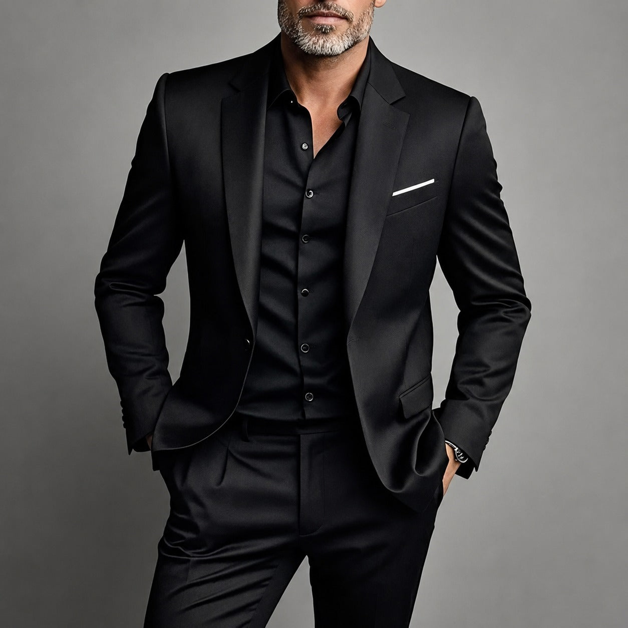 Men’s Slim Fit Two-Piece Suit with Tailored Trousers