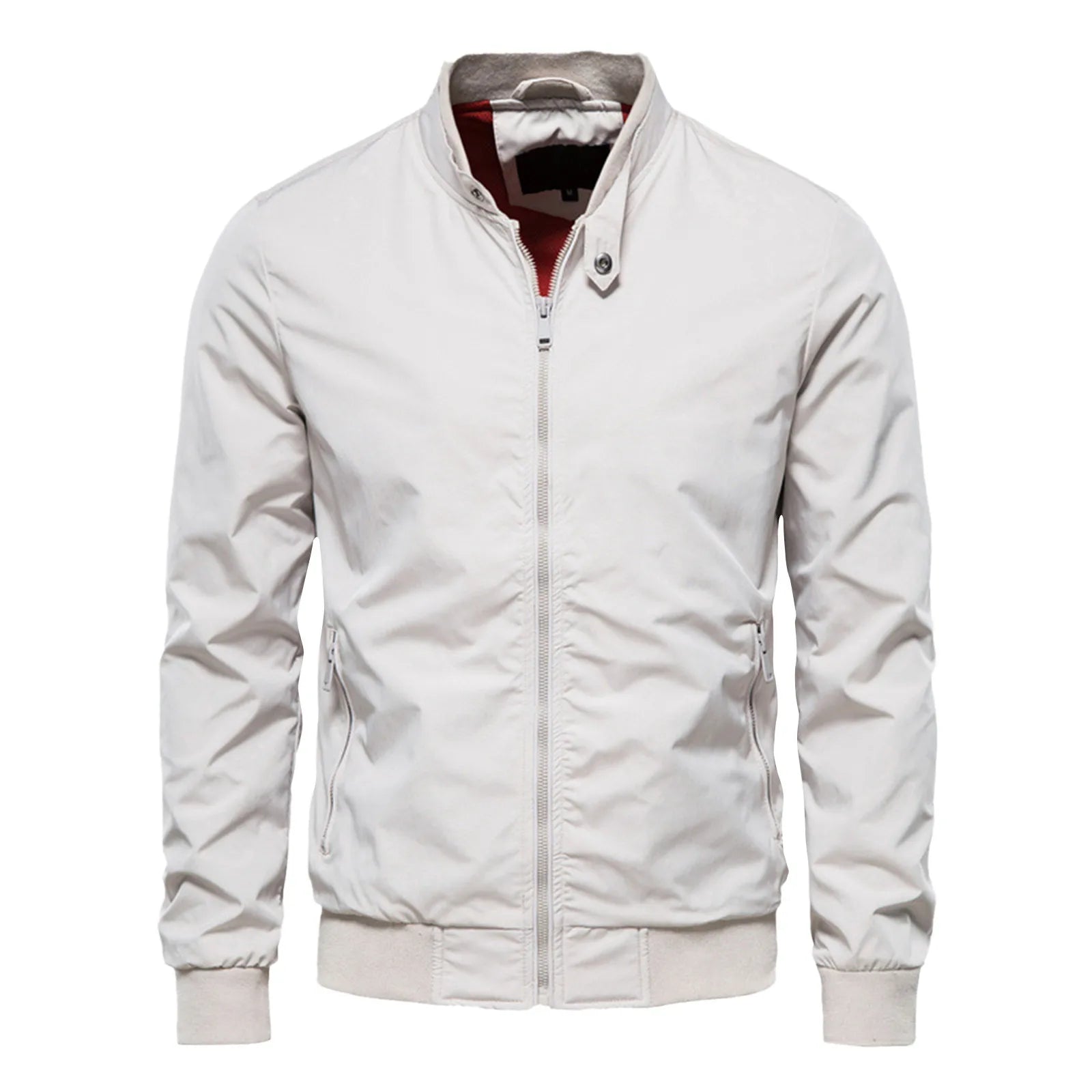 Stand Collar Zip-Up Windbreaker Jacket