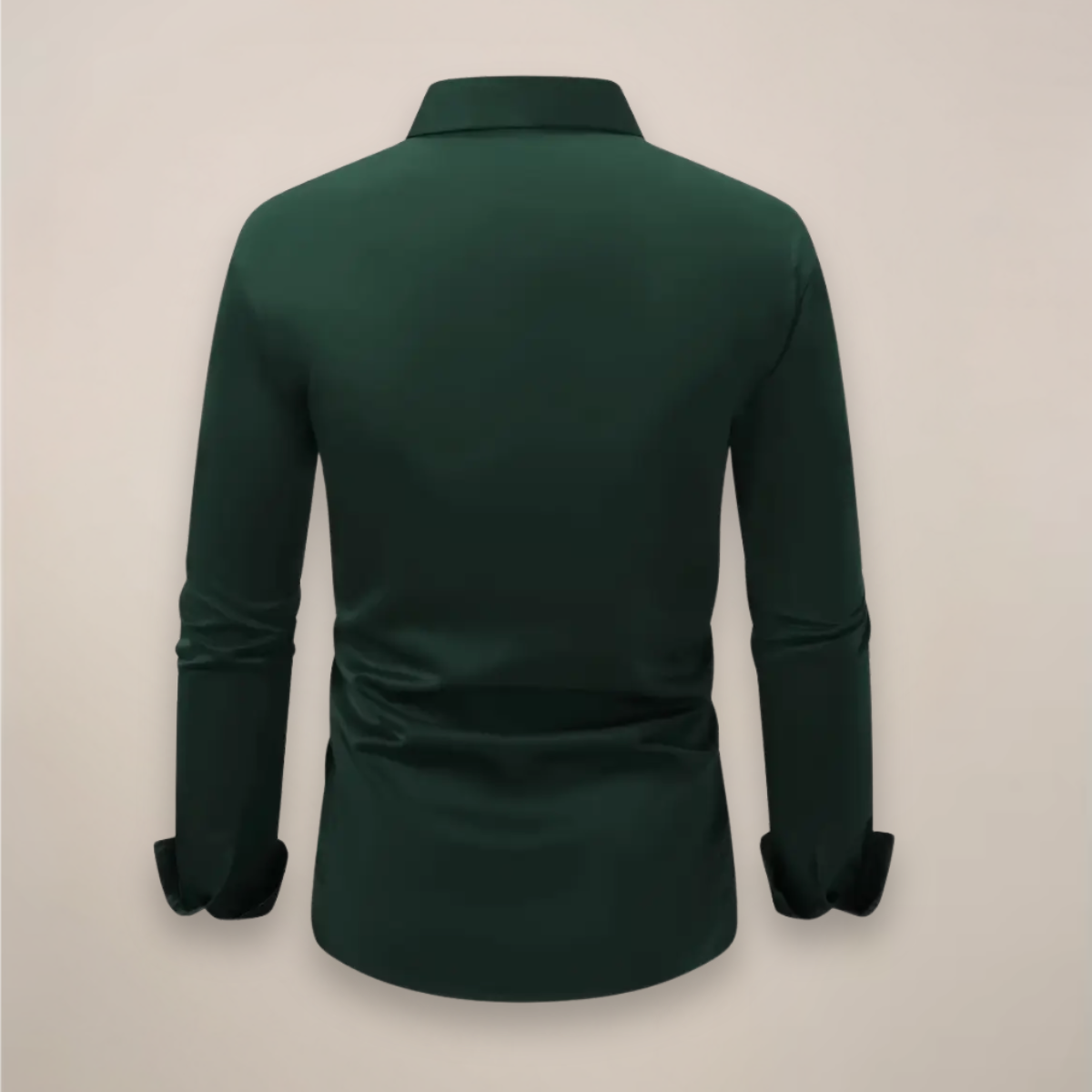 Slim Fit Long-Sleeve Shirt with Spread Collar