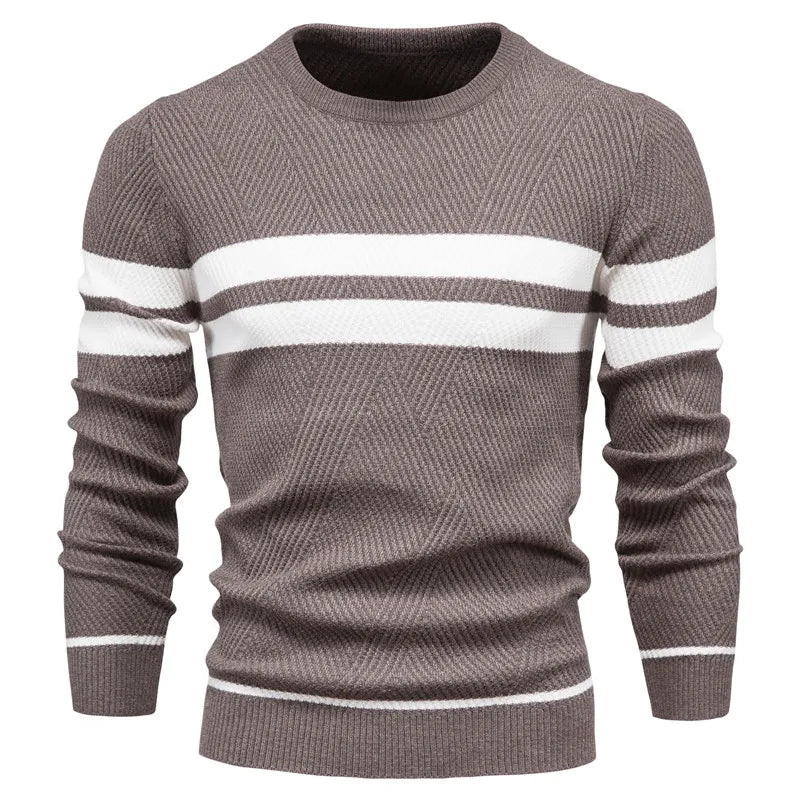 Men's Striped Crew Neck Jumper
