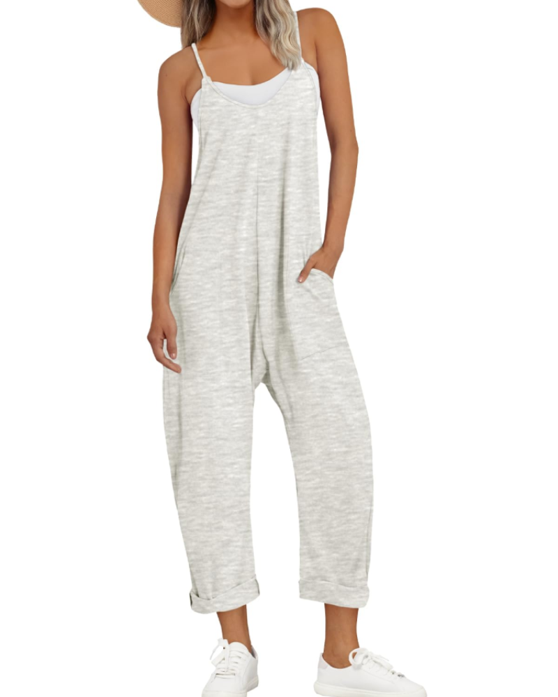 Women's Relaxed Fit Cami Jumpsuit with Pockets