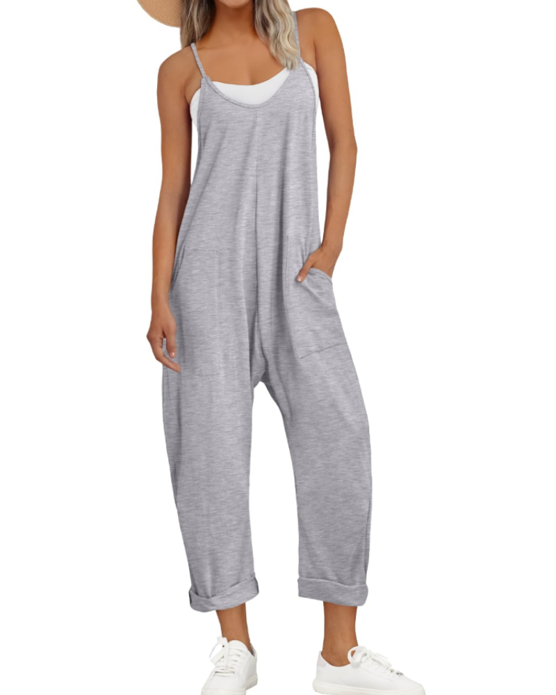 Women's Relaxed Fit Cami Jumpsuit with Pockets