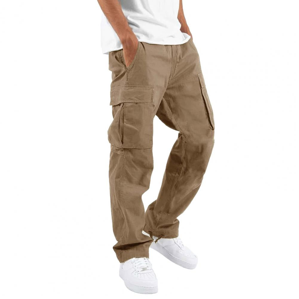 Wide Leg Cargo Trousers with Side Pockets