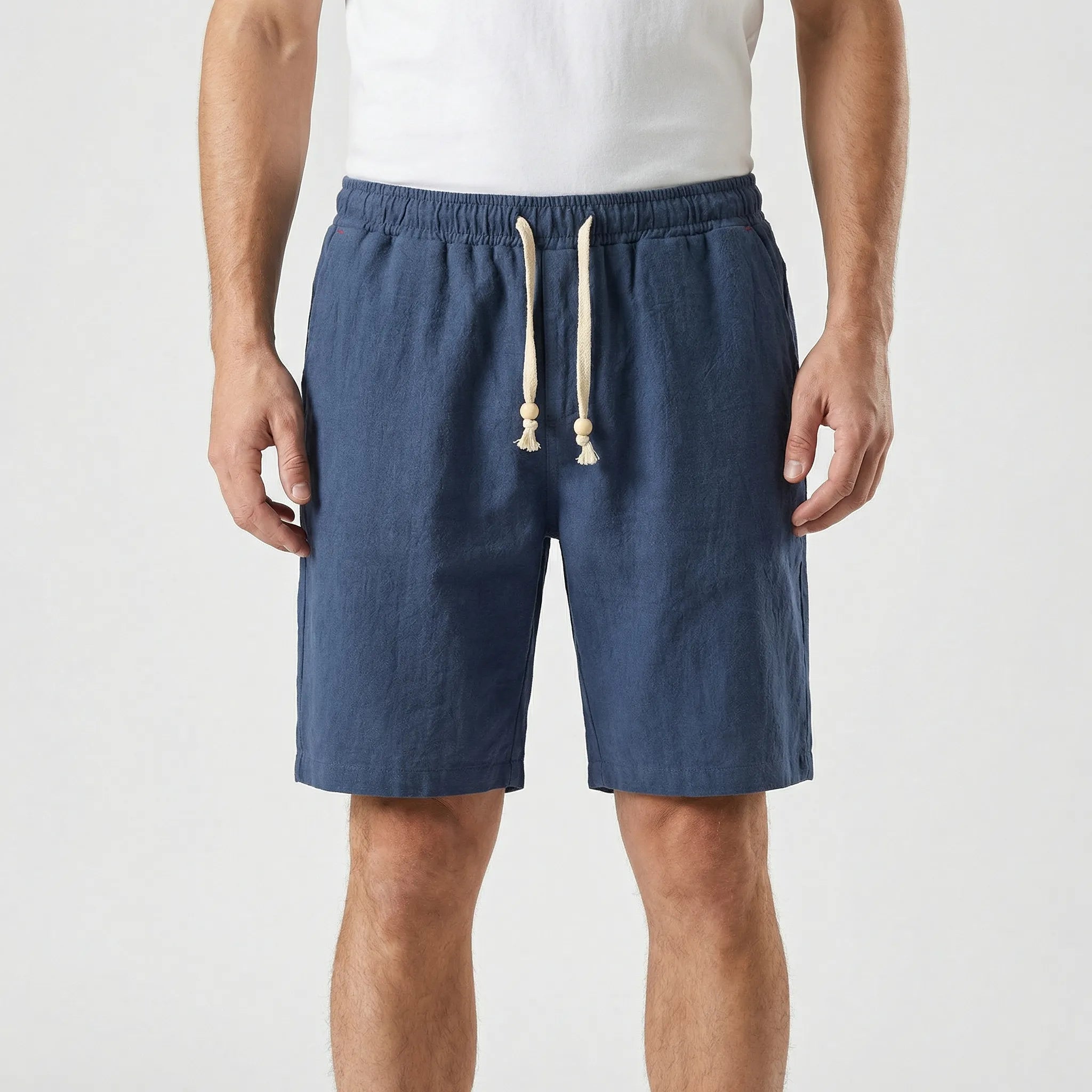 Casual Drawstring Shorts with Side Pockets
