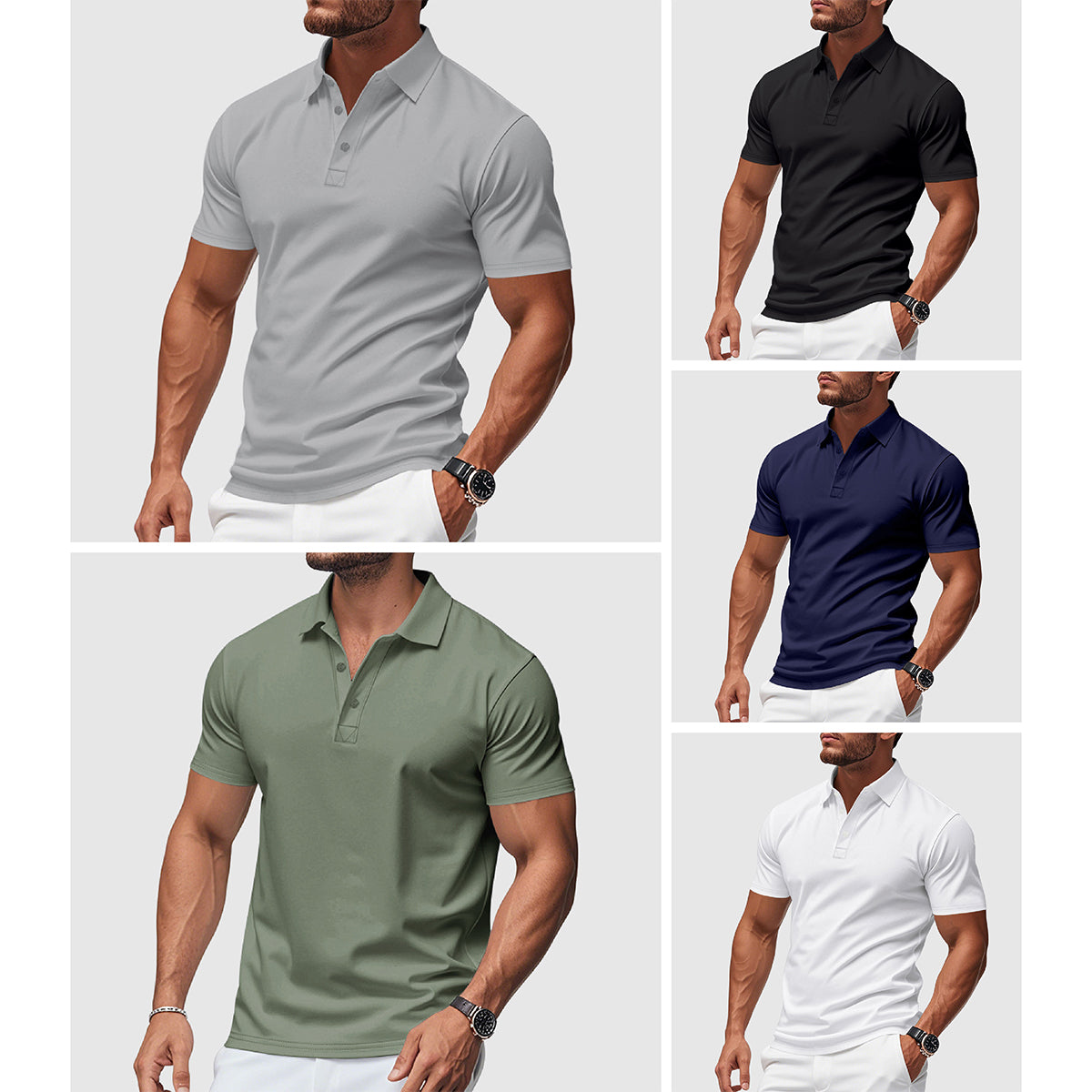 Men's Short Sleeve Smart Casual Polo Shirt
