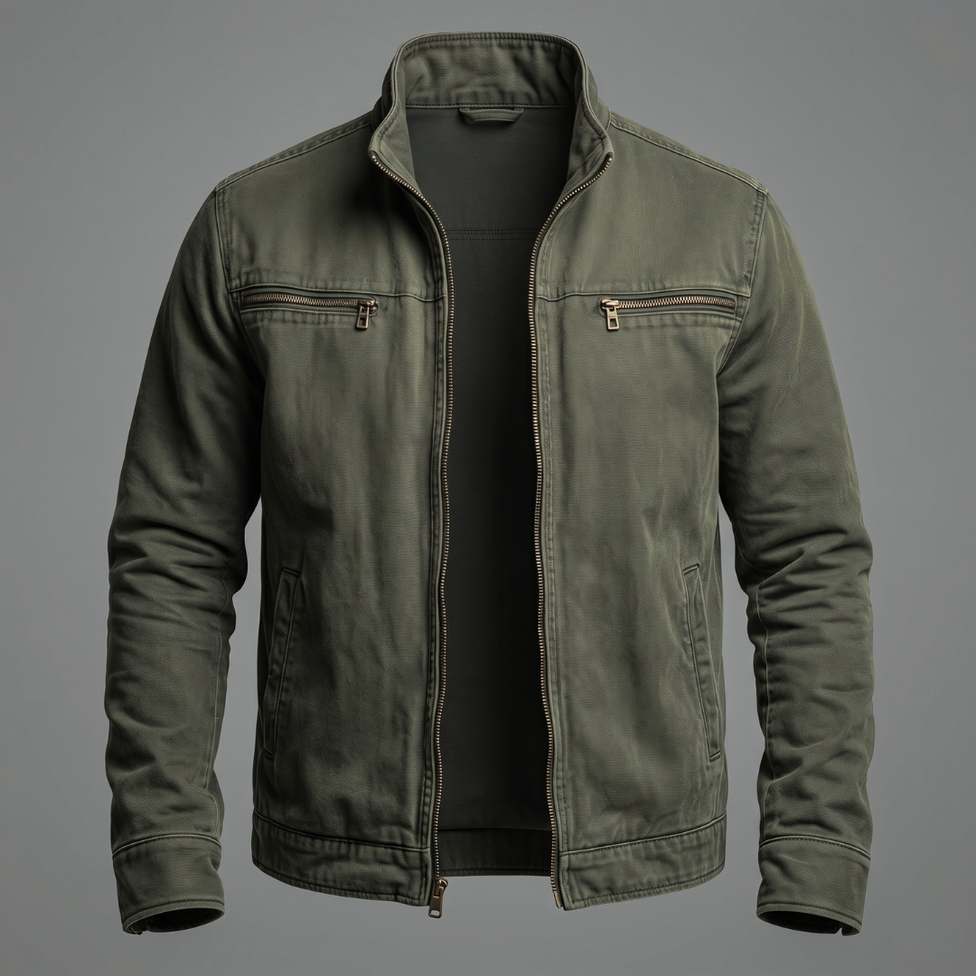 Men's Zip Front Utility Jacket