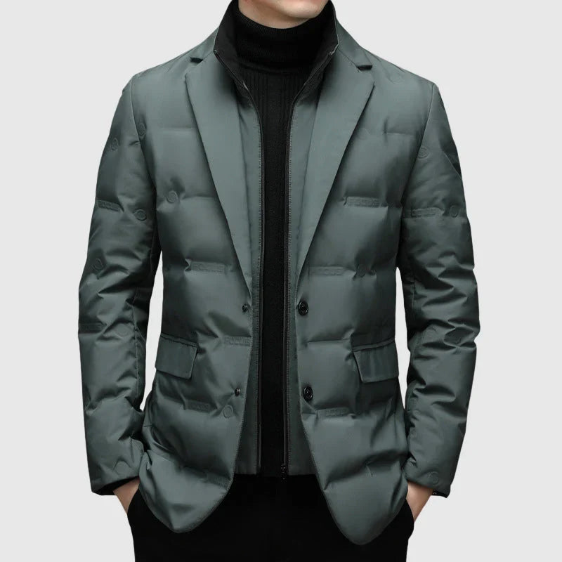Men's Quilted Blazer Jacket | Lightweight Insulated Smart Coat