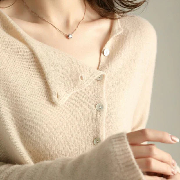 Gilet doux boutonné sur le devant pour femme