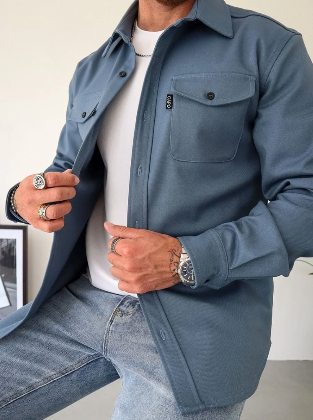 Men's Casual Overshirt Jacket