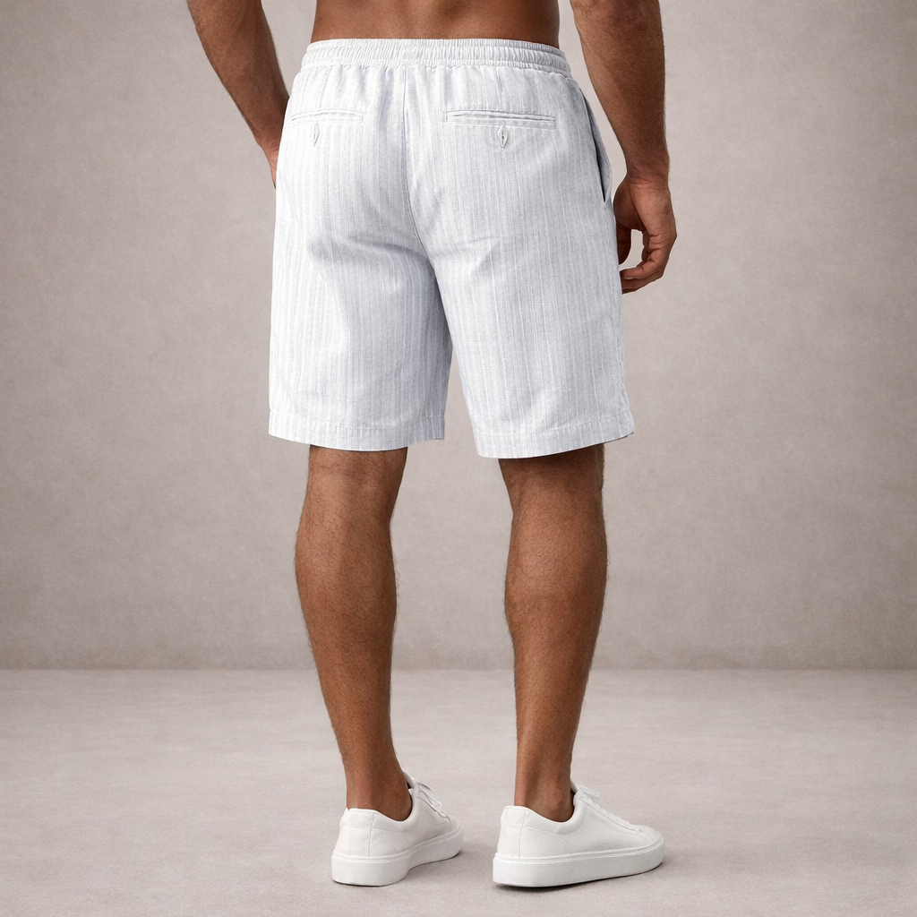 Men's Relaxed Linen Blend Drawstring Shorts