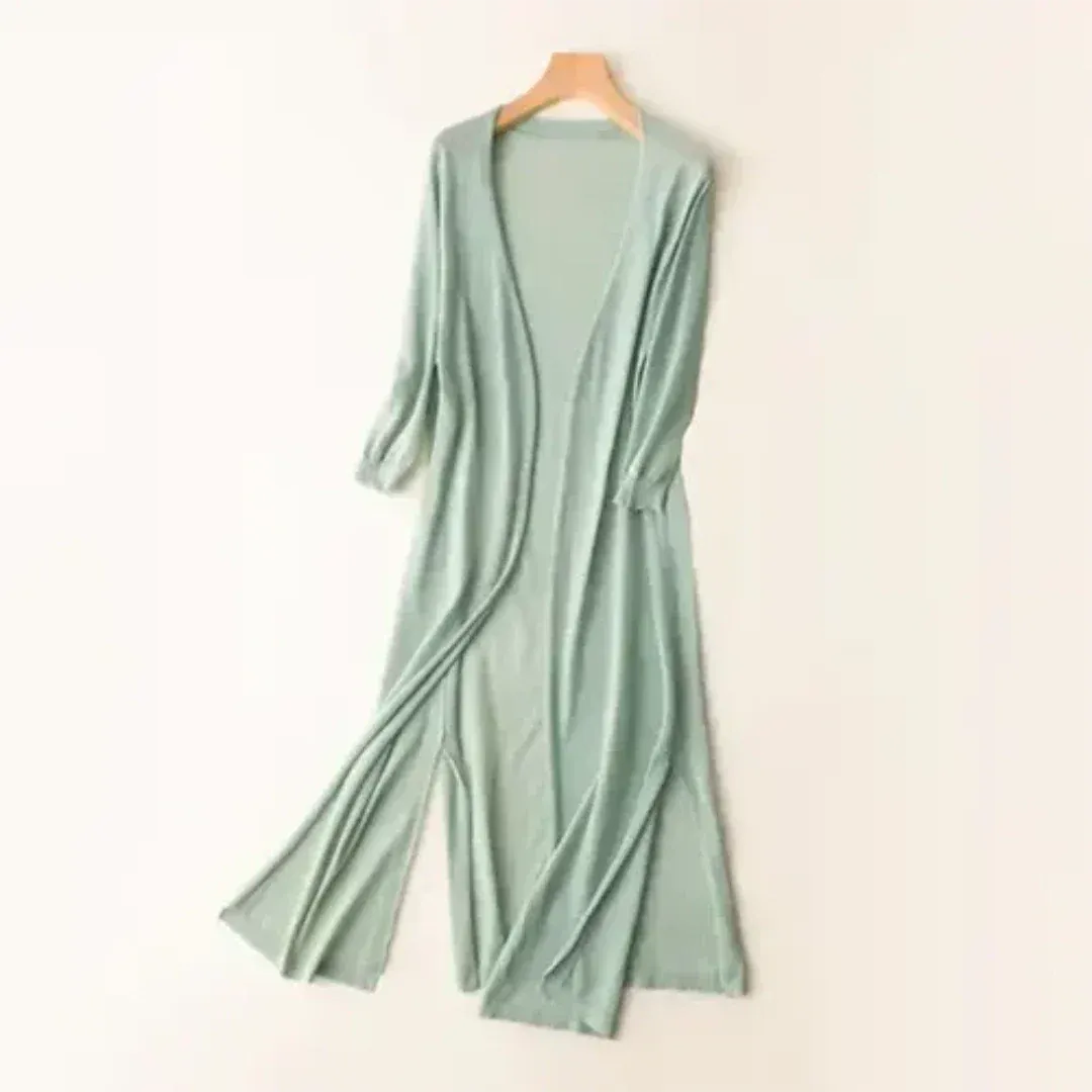 Women's Lightweight Long Cardigan | Open Front