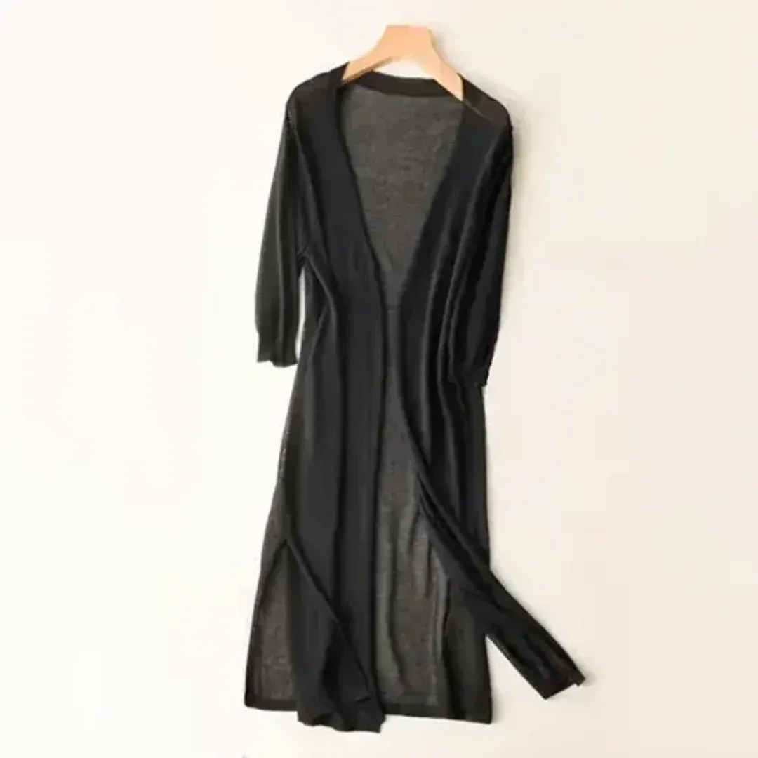 Women's Lightweight Long Cardigan | Open Front