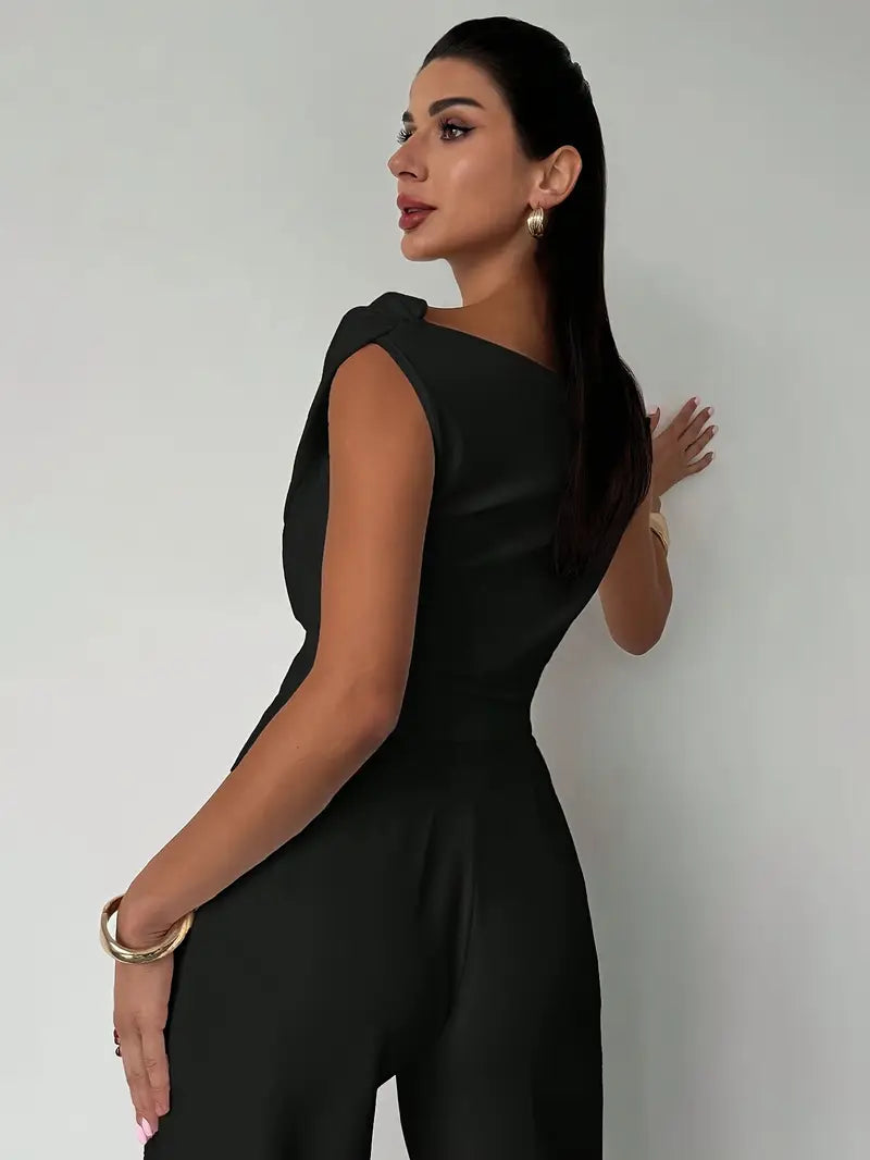 Draped Off-Shoulder Top with Wrap Detail