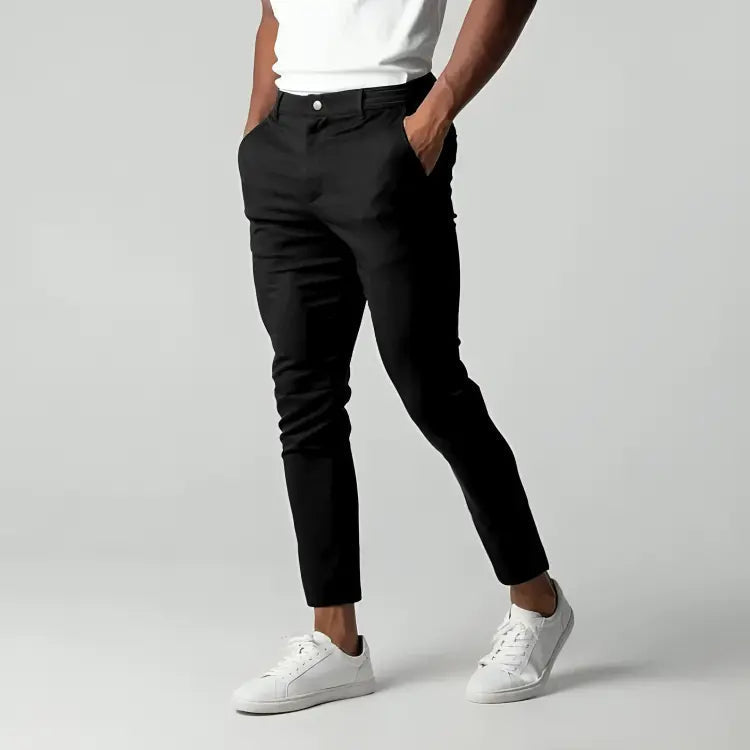 Pantalon élégant coupe ajustée pour homme