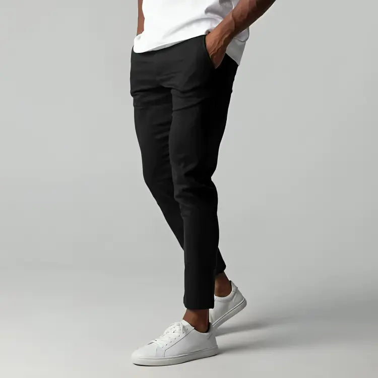 Pantalon élégant coupe ajustée pour homme