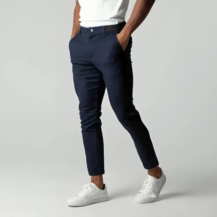 Pantalon élégant coupe ajustée pour homme