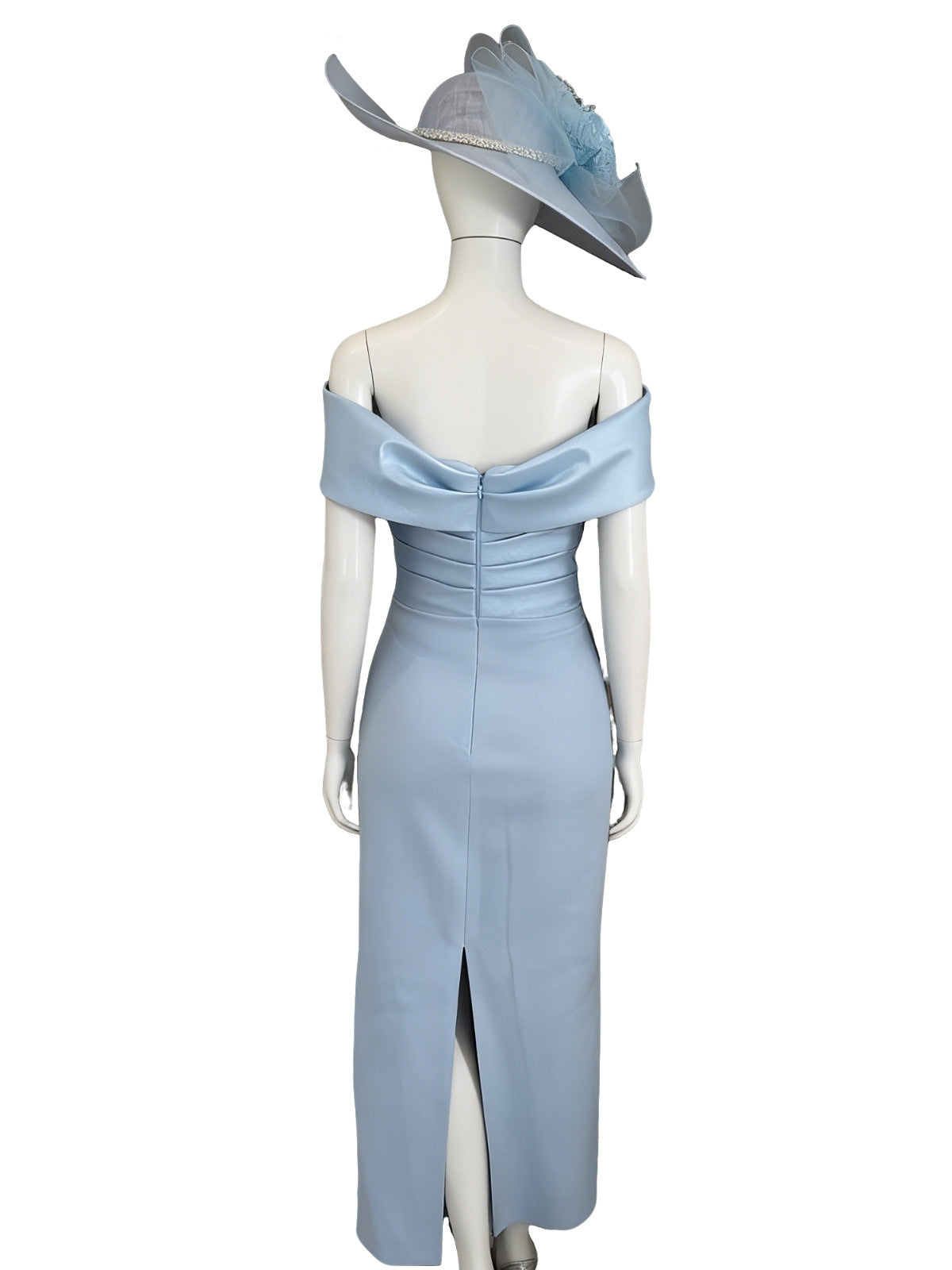 Off-Shoulder Midi Dress with Bow Detail for Occasion Wear
