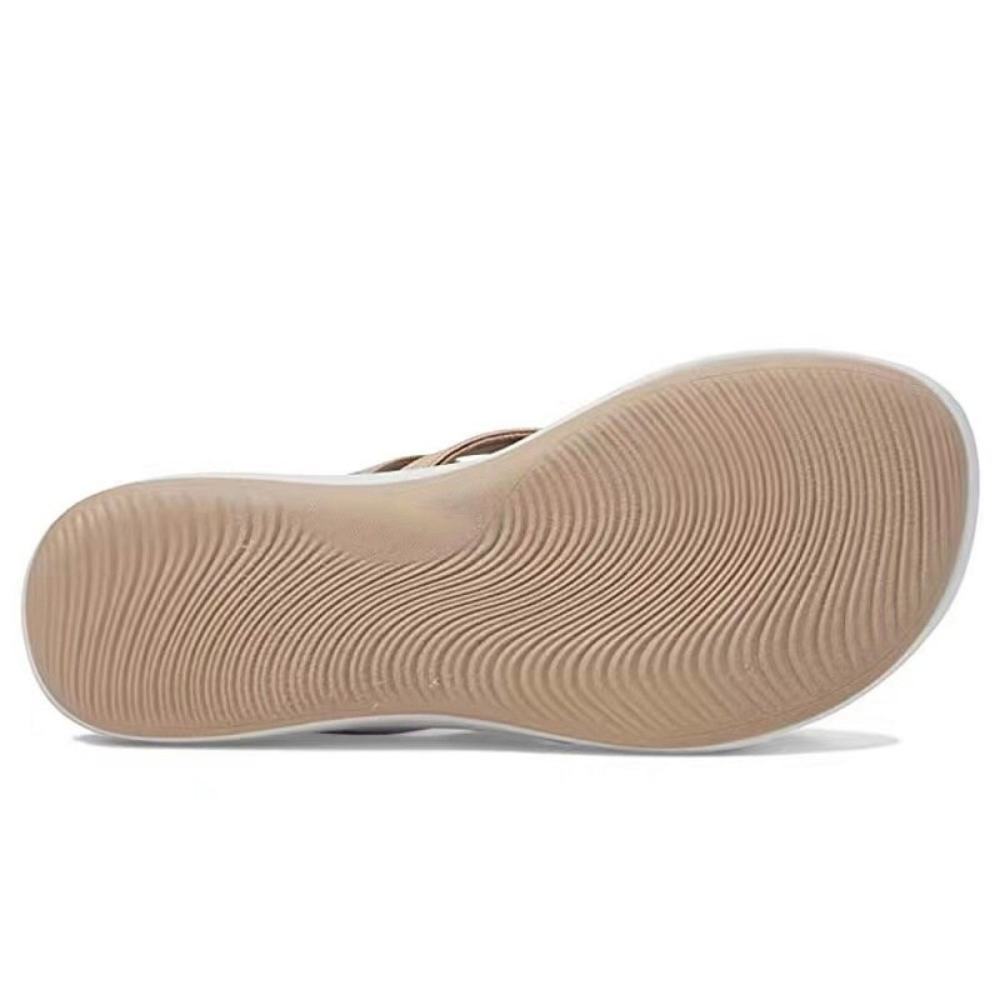 Slide Sandals with Crisscross Straps and Cushioned Sole