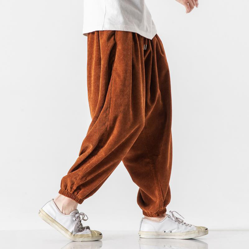 Jogger en velours côtelé coupe ample pour homme