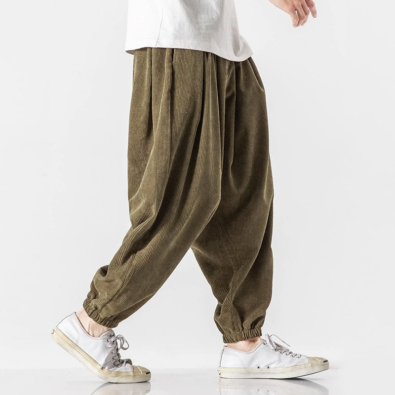 Jogger en velours côtelé coupe ample pour homme