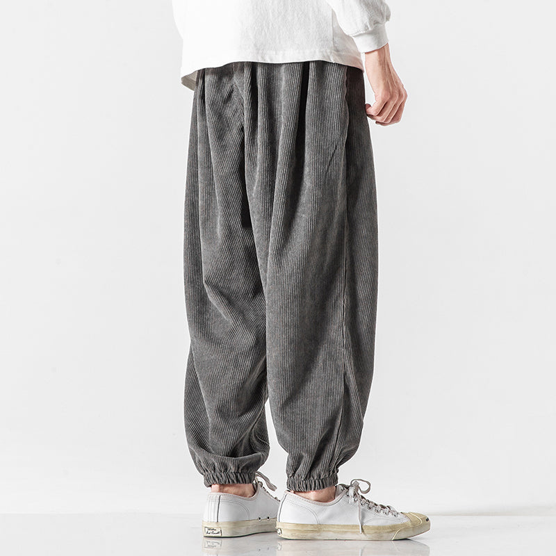 Jogger en velours côtelé coupe ample pour homme