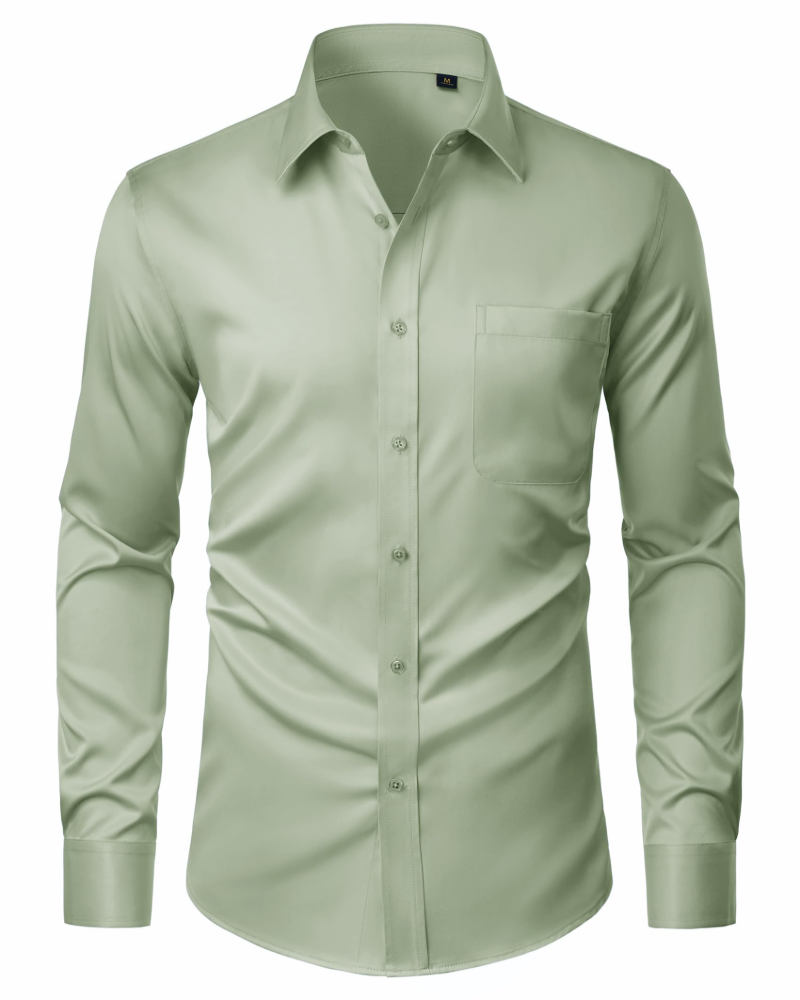 Men's Regular Fit Long Sleeve Dress Shirt