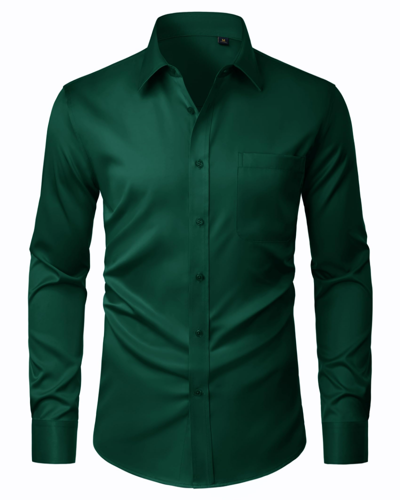 Men's Regular Fit Long Sleeve Dress Shirt